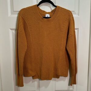 Women’s Cabi Step Up Chunky Knit Pullover Crew Neck Sweater Marigold Size XS